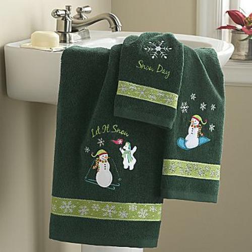toallas navideñas para el baño