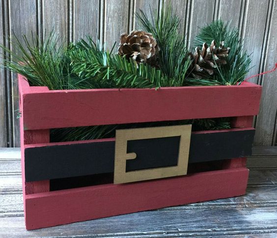 hacer manualidades navideñas con cajas de frutas