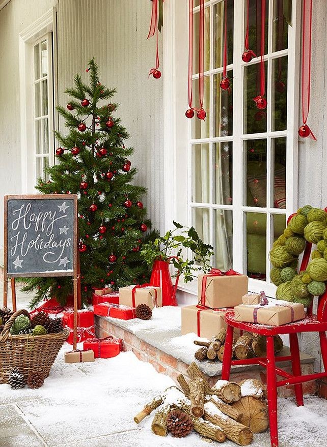 decorar la entrada de su casa para esta navidad 