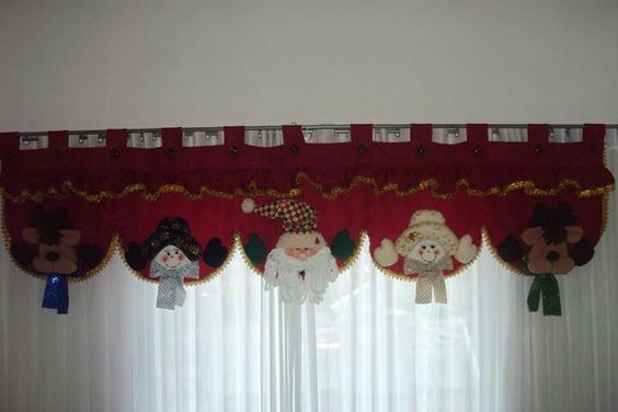 como hacer cortinas navideñas 