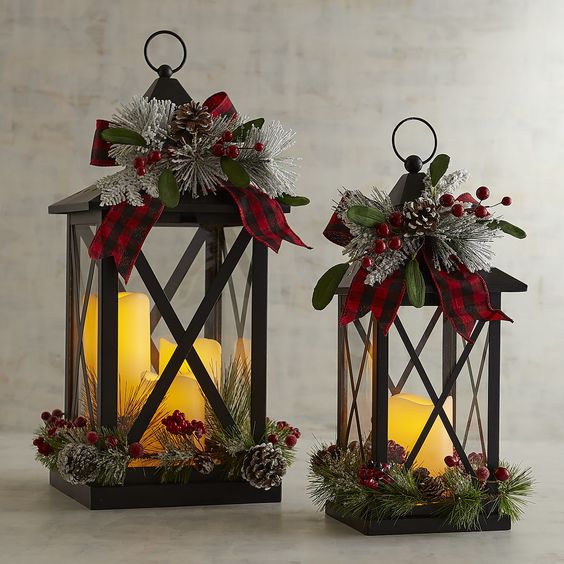 decorar lamparas navideñas para tu hogar